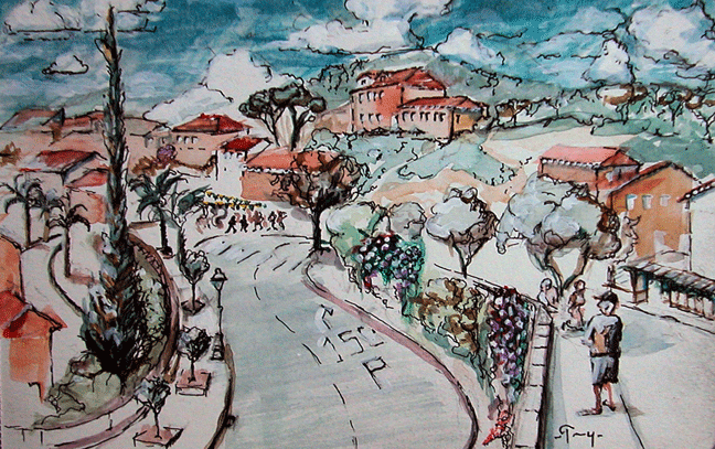 A main road in Bormes